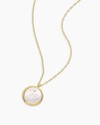 Zodiac Necklace - Aquarius, Astrology Coin Necklace, Aquarius Necklace || option::18K Gold Plated, Aquarius