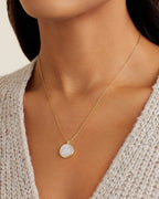 Zodiac Necklace - Aquarius, Astrology Coin Necklace, Aquarius Necklace || option::18K Gold Plated, Aquarius