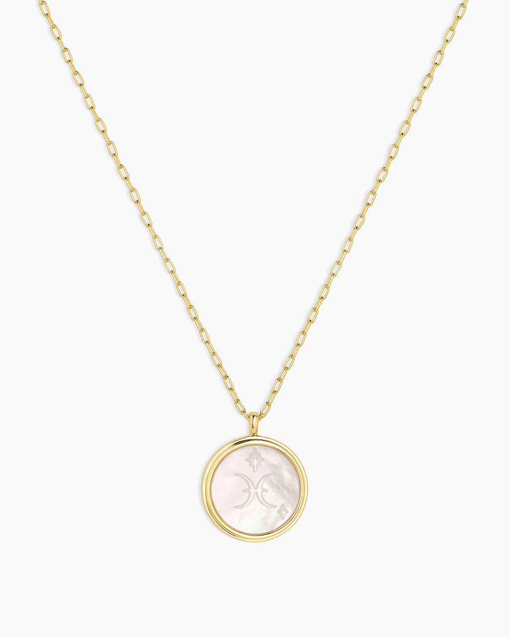 Zodiac Necklace - Aquarius, Astrology Coin Necklace, Aquarius Necklace || option::18K Gold Plated, Pisces