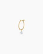 Floating Diamond Huggie || option::18K Solid Gold
