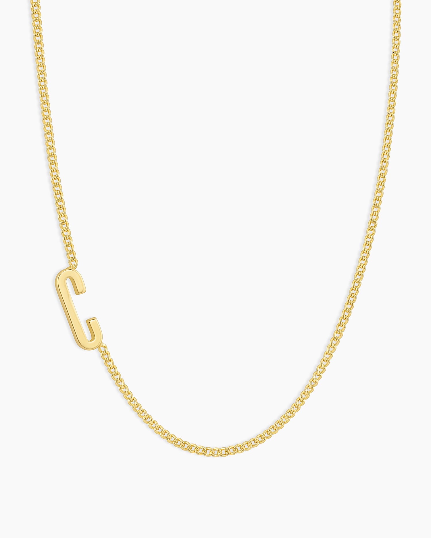 Wilder Alphabet Necklace Alphabet Necklace #C || option::18K Gold Plated, C