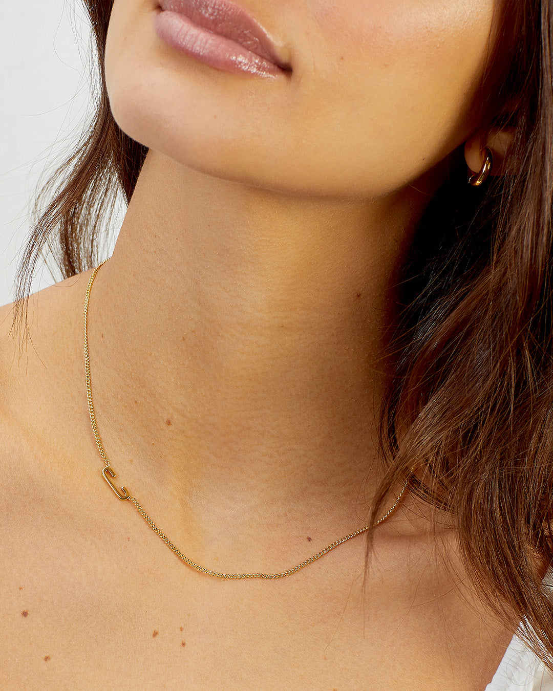 Wilder Alphabet Necklace Alphabet Necklace #C || option::18K Gold Plated, C