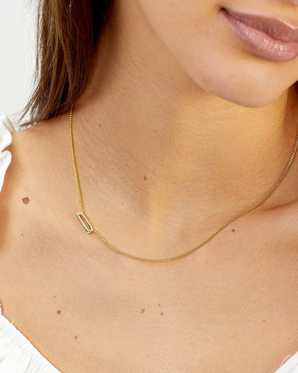 Wilder Alphabet Necklace Alphabet Necklace #D || option::18K Gold Plated, D