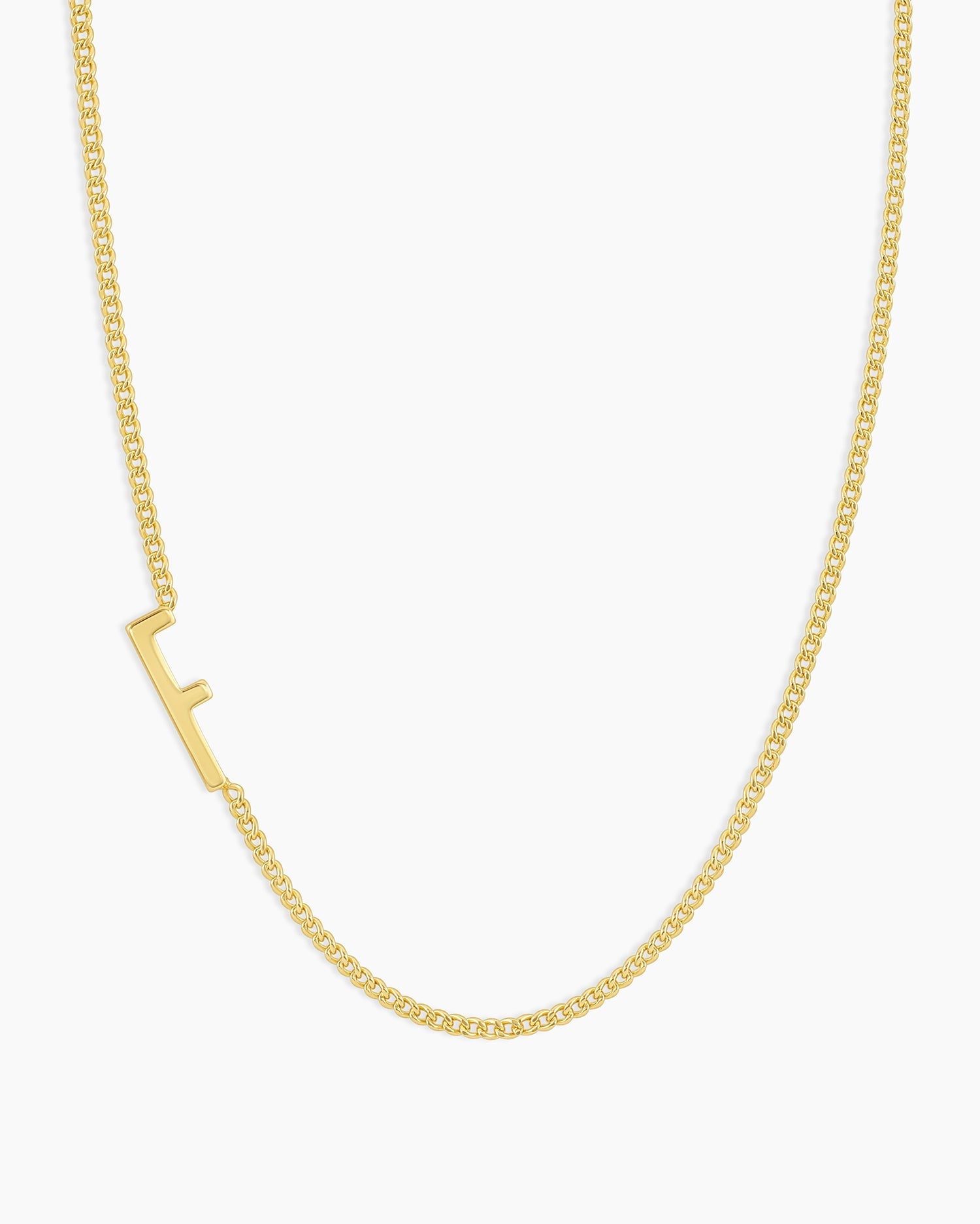 Wilder Alphabet Necklace Alphabet Necklace #F || option::18K Gold Plated, F