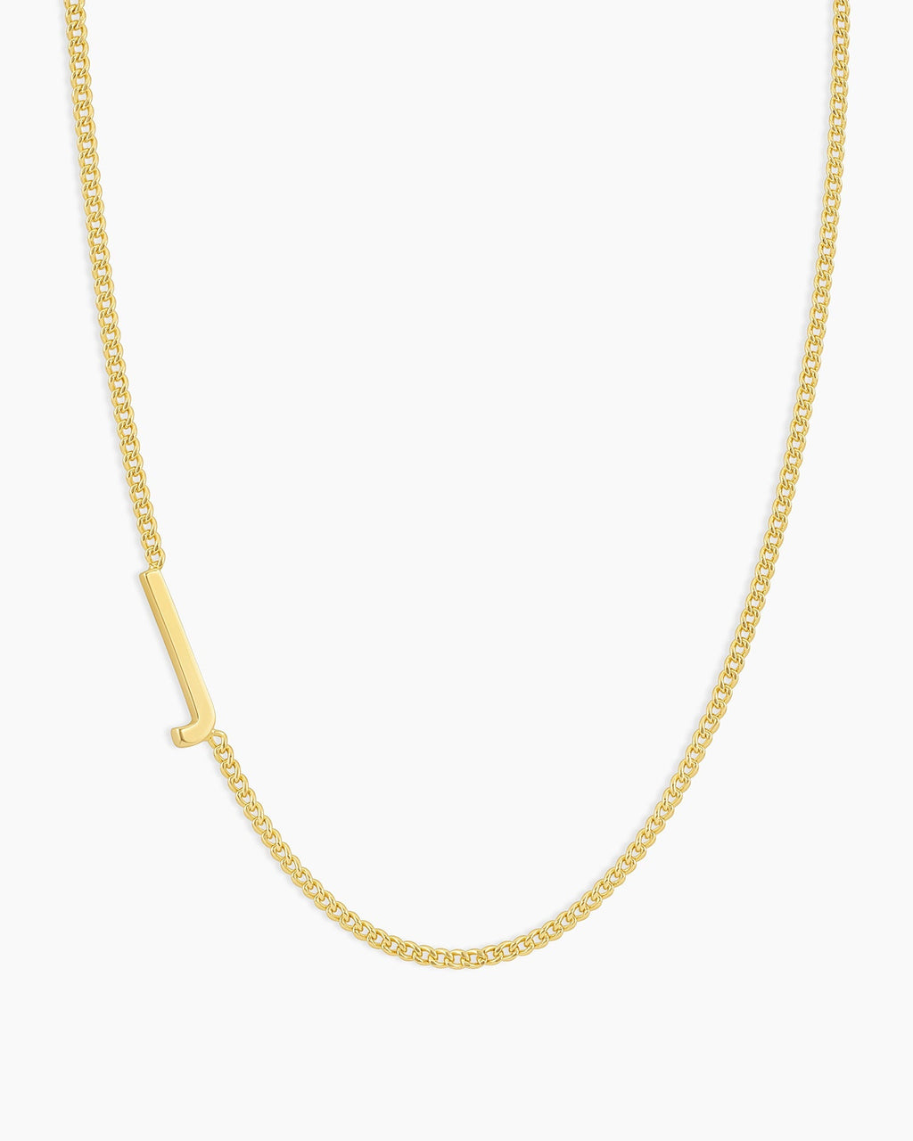 Wilder Alphabet Necklace Alphabet Necklace #J || option::18K Gold Plated, J