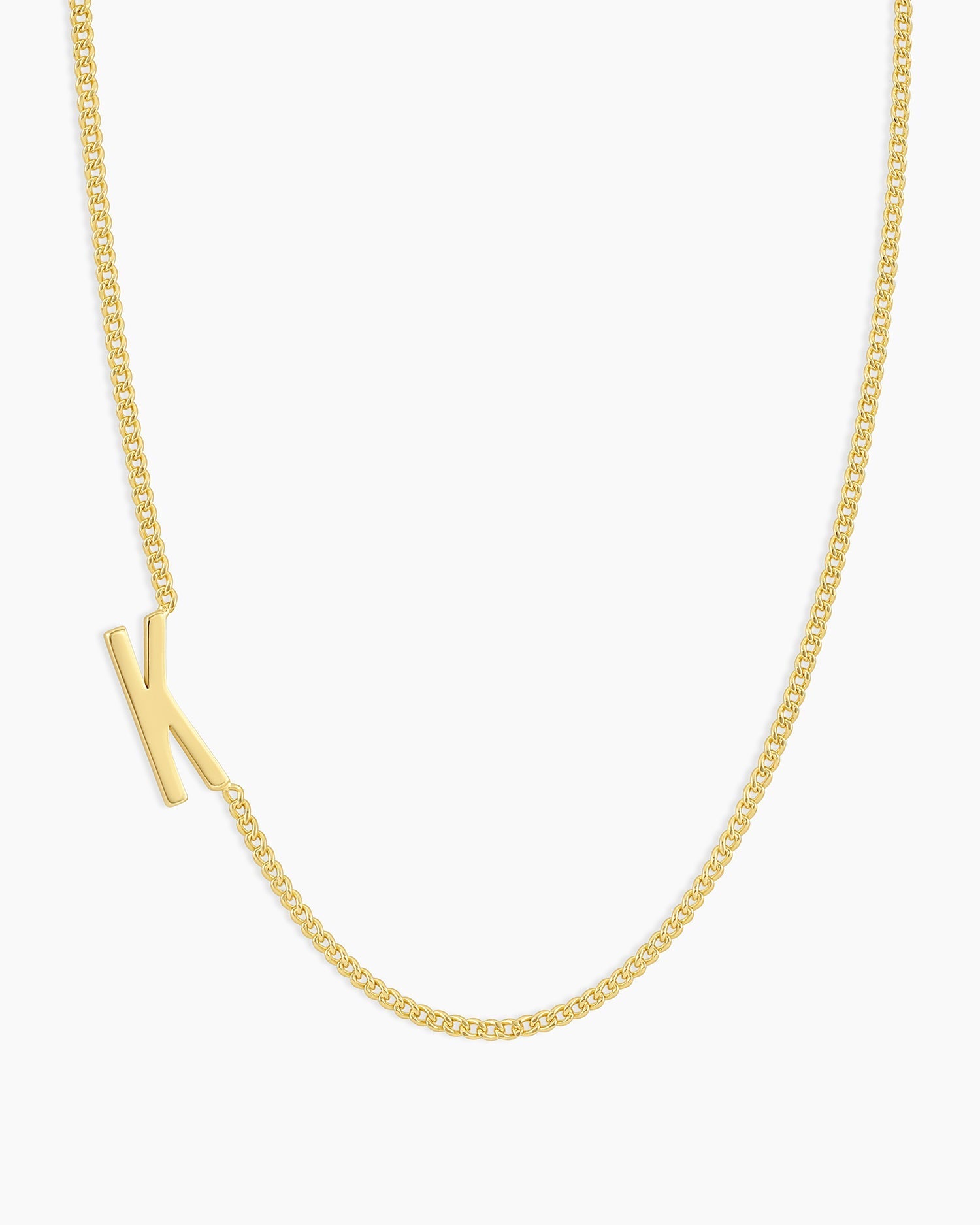 Wilder Alphabet Necklace Alphabet Necklace #K || option::18K Gold Plated, K