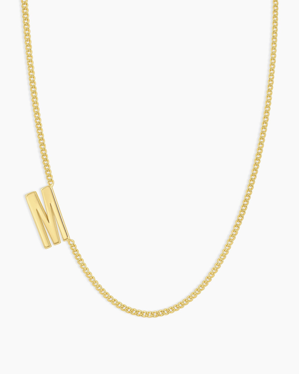 Wilder Alphabet Necklace Alphabet Necklace #M || option::18K Gold Plated, M