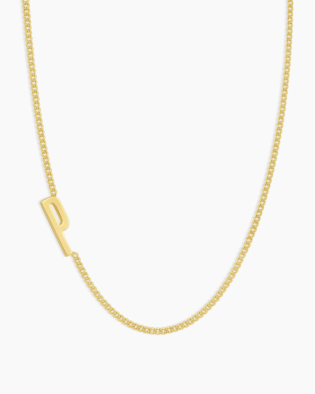 Wilder Alphabet Necklace Alphabet Necklace #P || option::18K Gold Plated, P