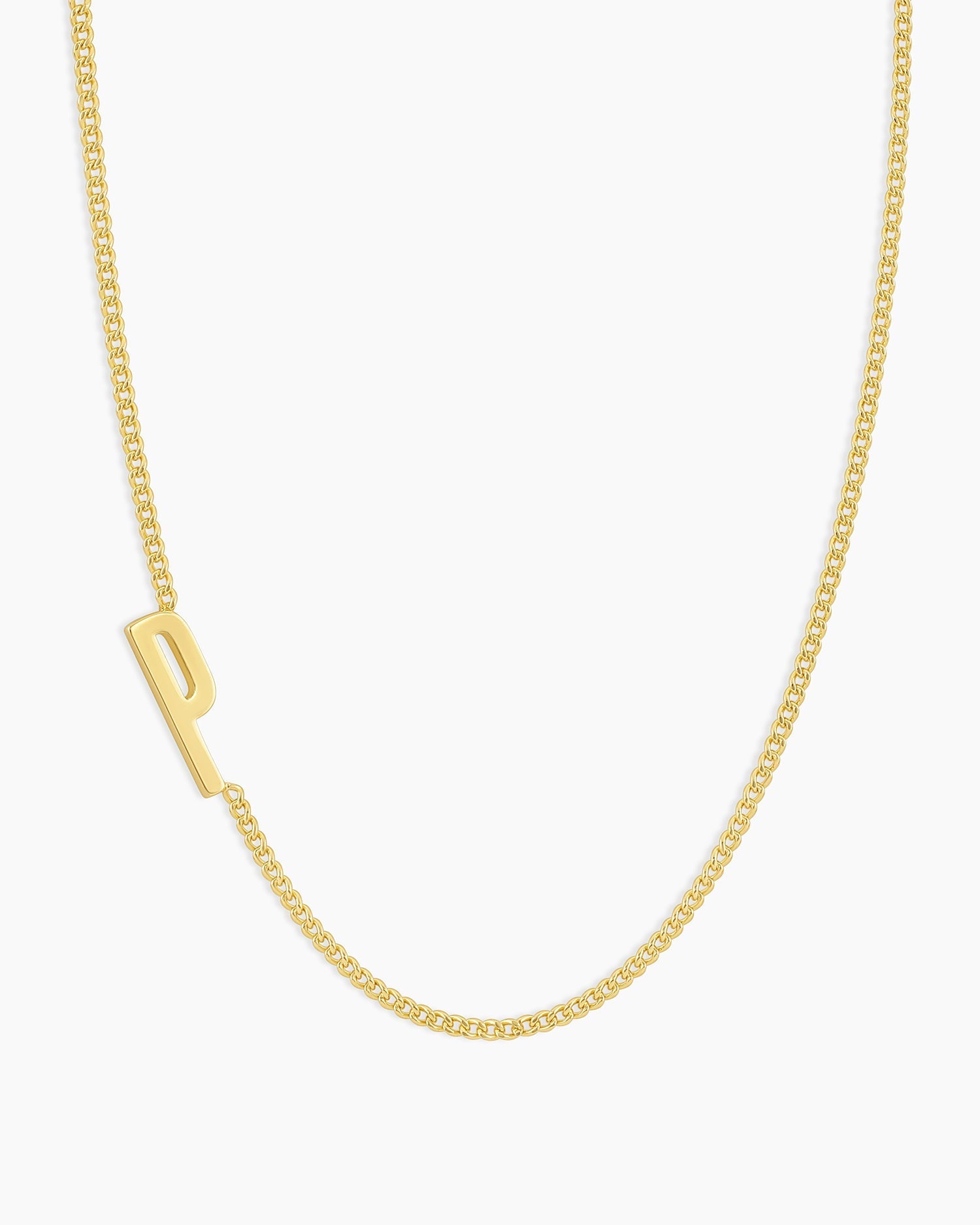 Wilder Alphabet Necklace Alphabet Necklace #P || option::18K Gold Plated, P