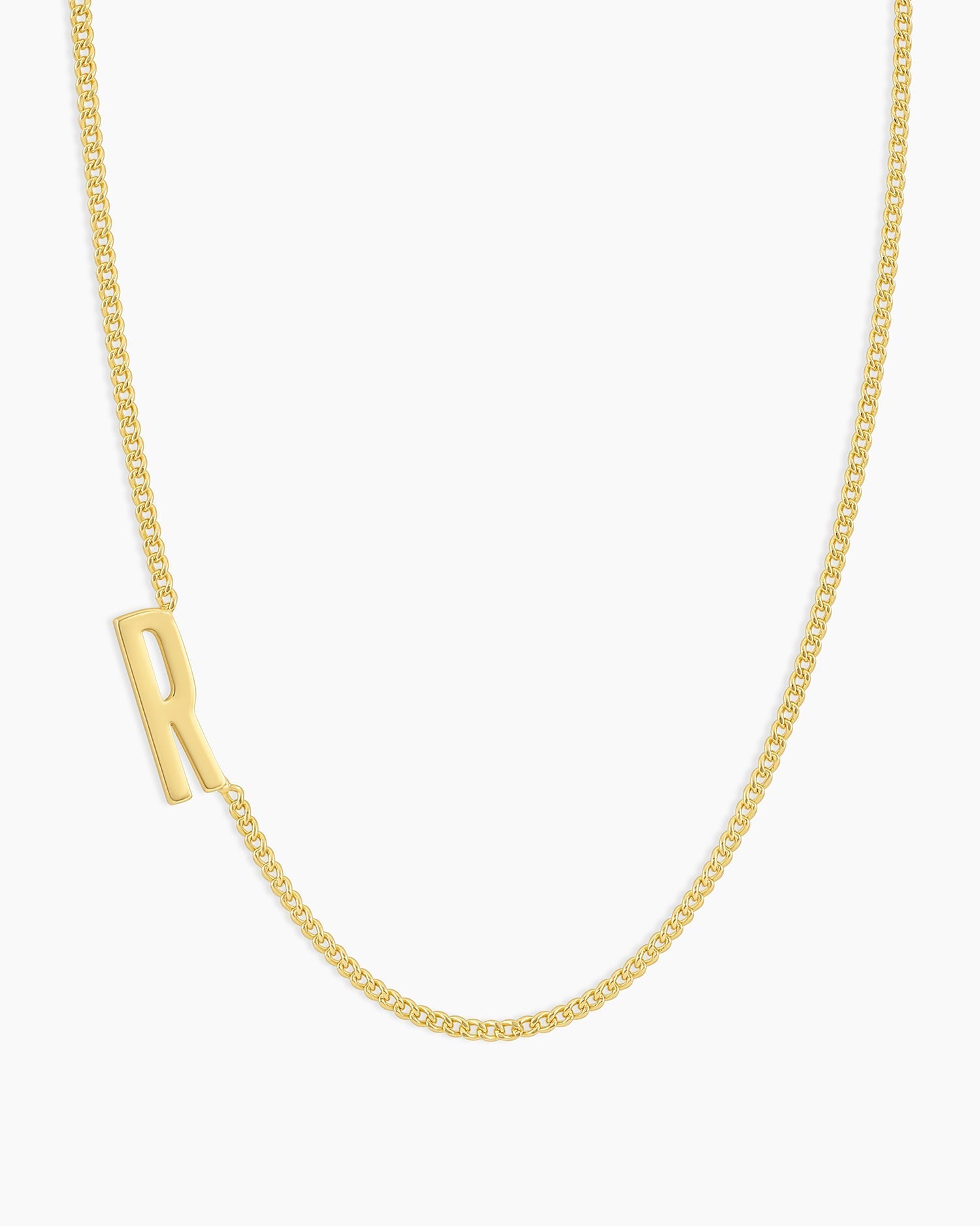 Wilder Alphabet Necklace Alphabet Necklace #R || option::18K Gold Plated, R