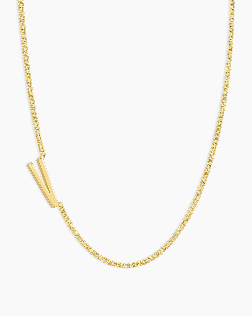 Wilder Alphabet Necklace Alphabet Necklace #V || option::18K Gold Plated, V