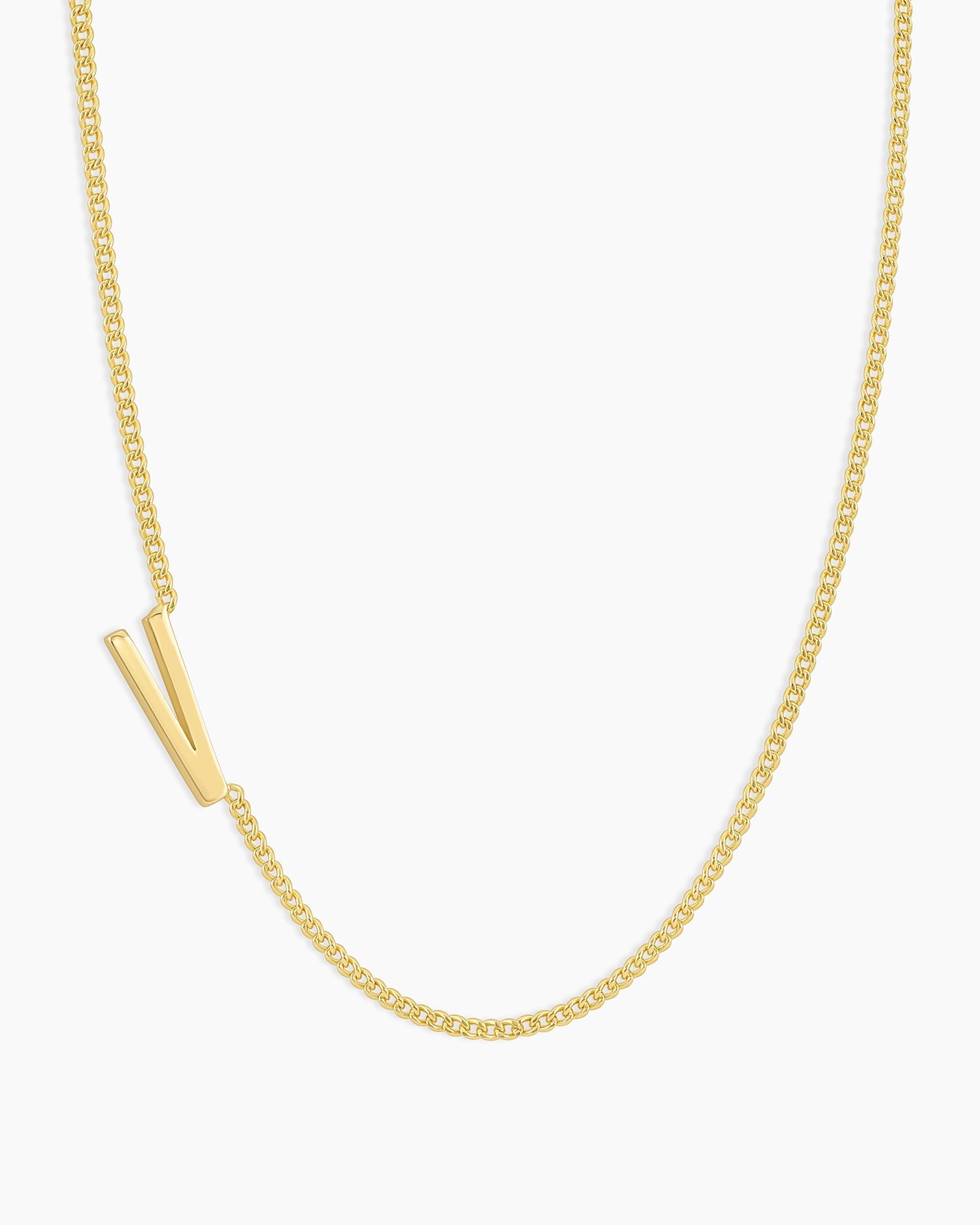 Wilder Alphabet Necklace Alphabet Necklace #V || option::18K Gold Plated, V