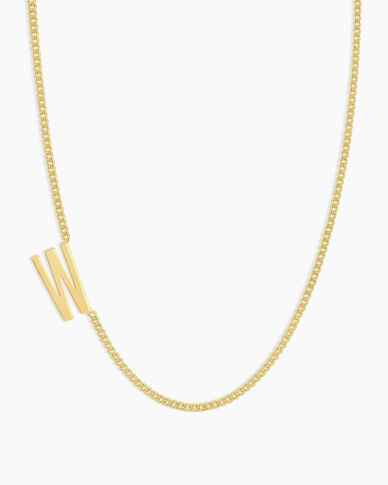Wilder Alphabet Necklace Alphabet Necklace #W || option::18K Gold Plated, W