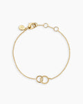 Crew Charm Bracelet link bracelet circle bracelet adjustable bracelet || option::18K Gold Plated