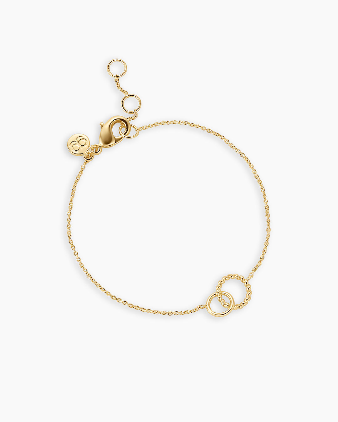 Crew Charm Bracelet link bracelet circle bracelet adjustable bracelet || option::18K Gold Plated