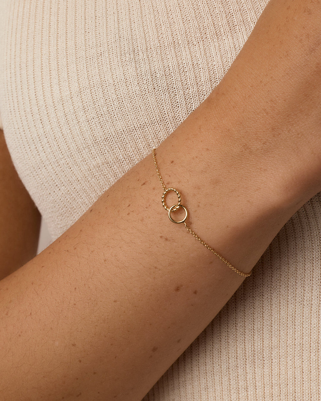 Crew Charm Bracelet link bracelet circle bracelet adjustable bracelet || option::18K Gold Plated