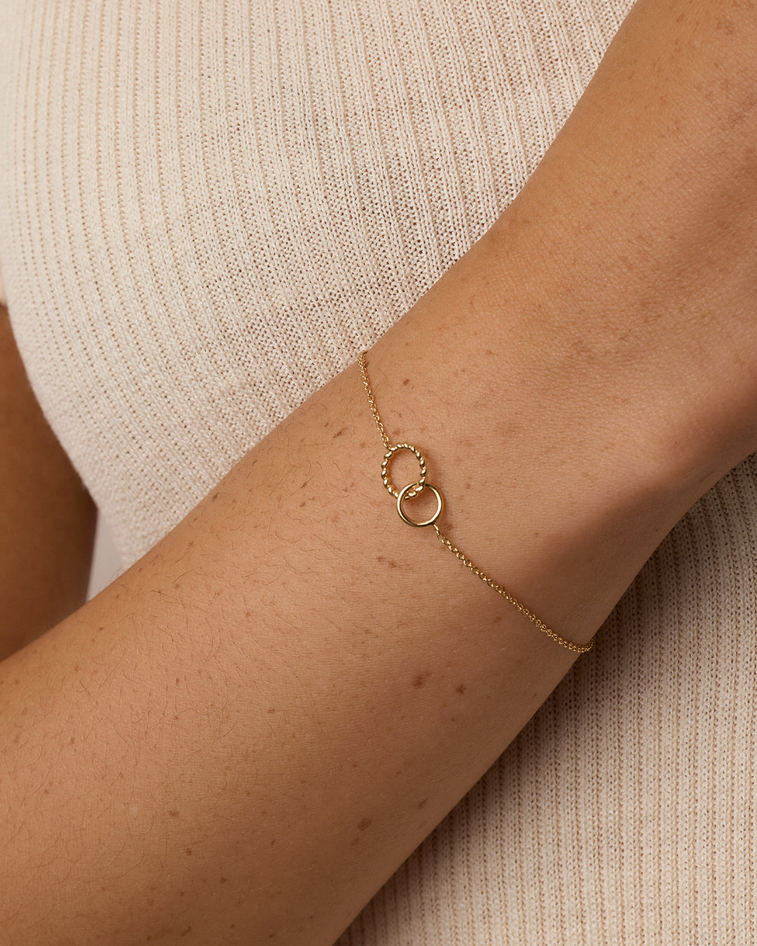 Crew Charm Bracelet link bracelet circle bracelet adjustable bracelet || option::18K Gold Plated