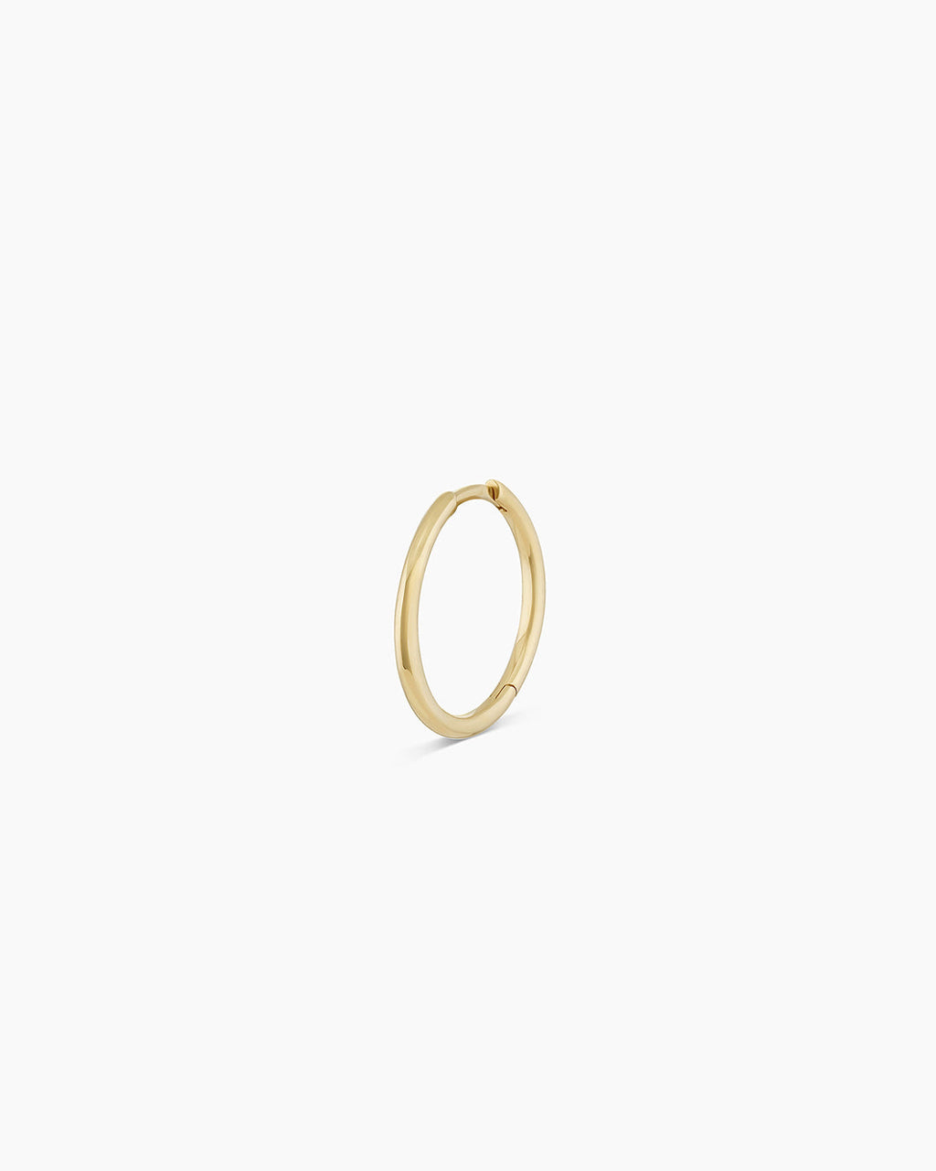 Classic Gold Huggie || option::14K Solid Gold, 15mm