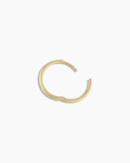 Classic Gold Huggie || option::14K Solid Gold, 15mm