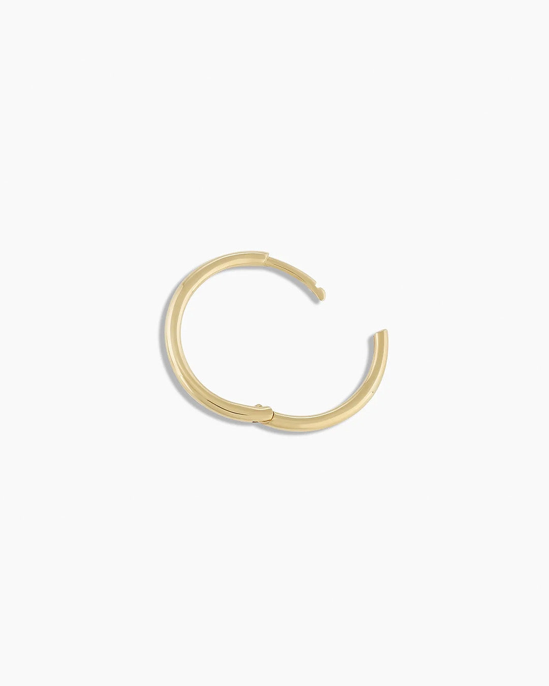 Classic Gold Huggie || option::14K Solid Gold, 15mm