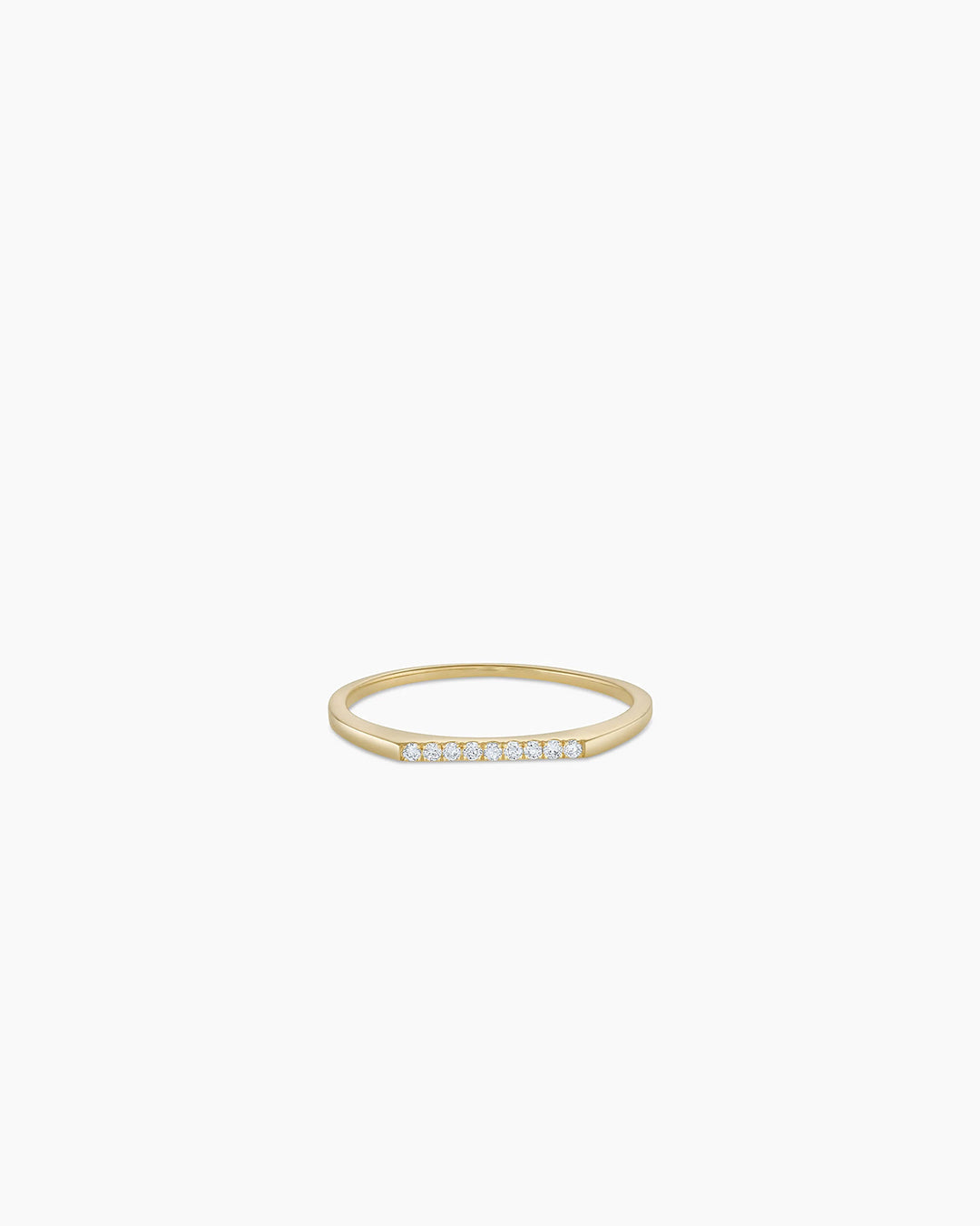 Diamond Bar Ring || option::14K Solid Gold