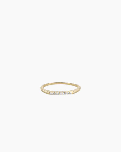 Diamond Bar Ring || option::14K Solid Gold