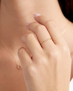 Diamond Bar Ring || option::14K Solid Gold
