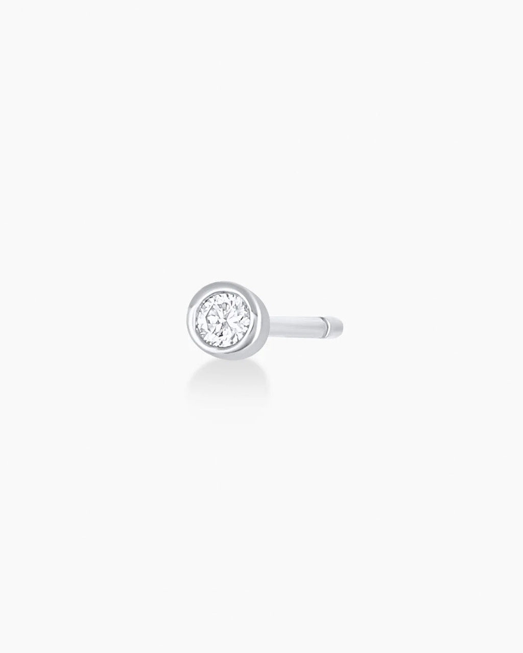 Classic Diamond Studs || option::14K Solid White Gold