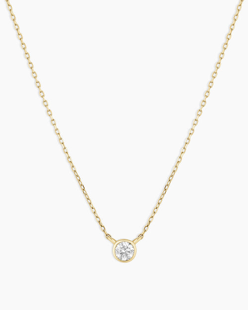 Classic Diamond Necklace || option::14K Solid Gold
