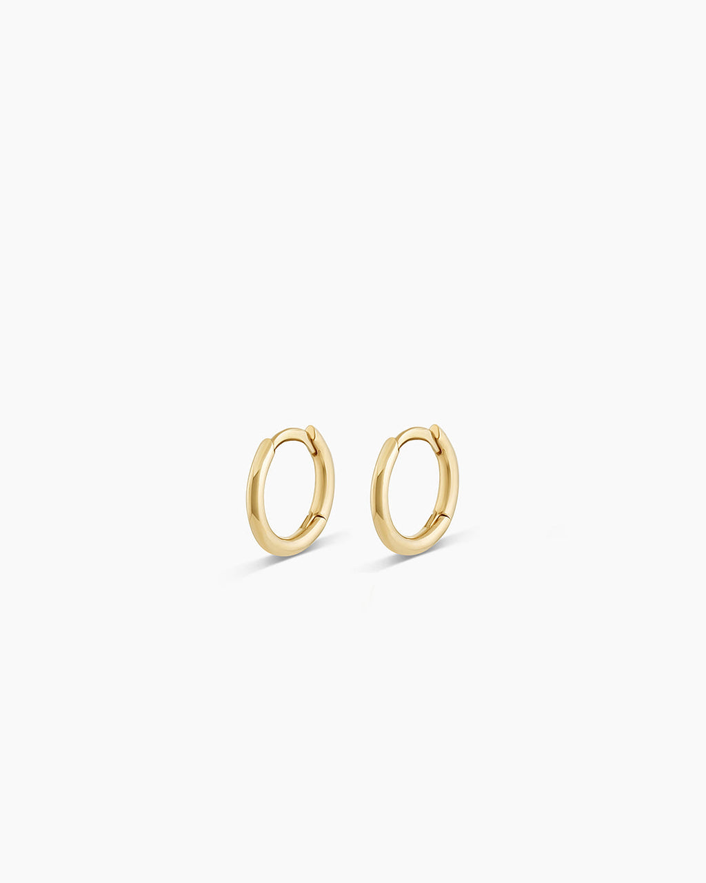 Classic Gold Huggie || option::14K Solid Gold, 8mm