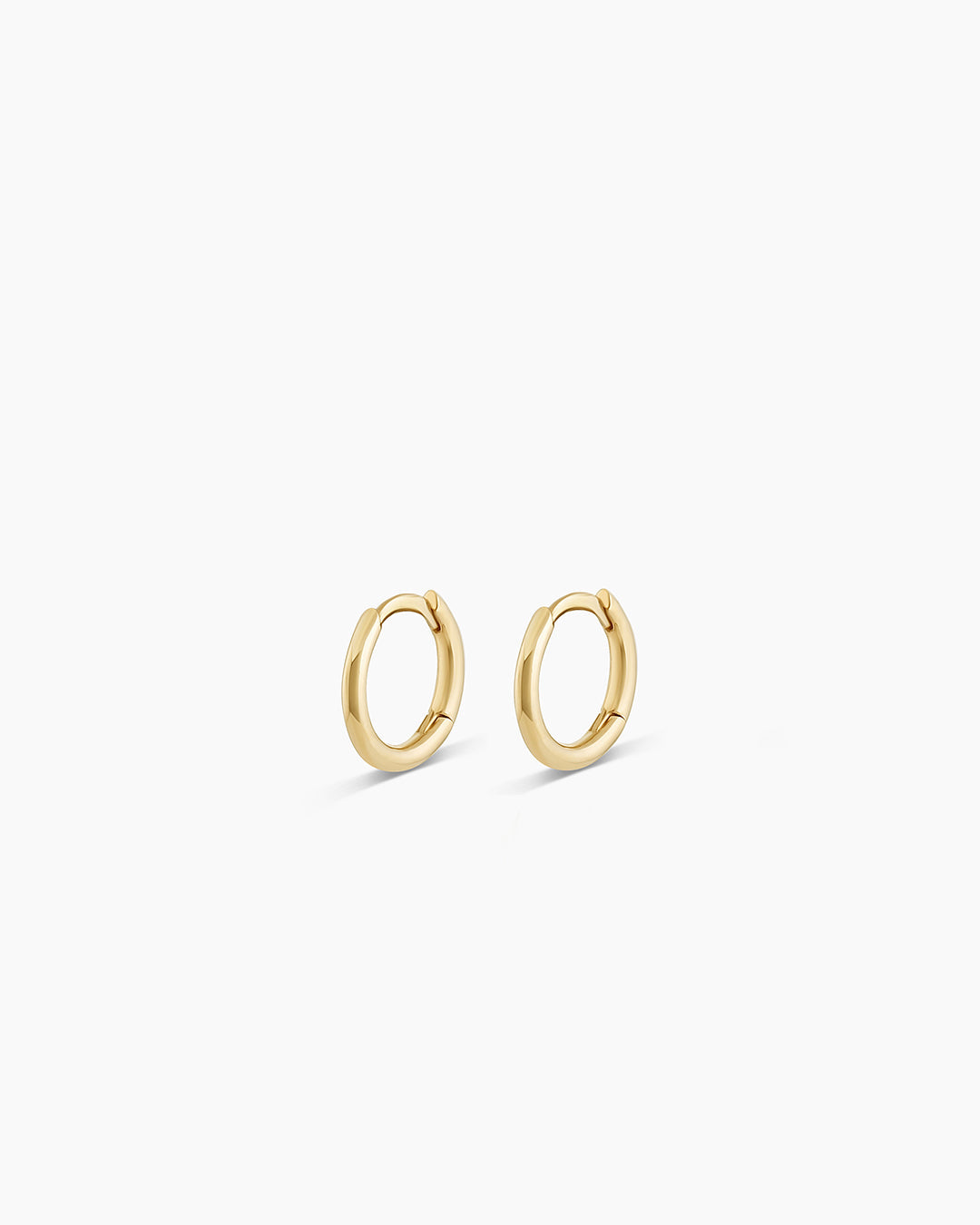 Classic Gold Huggie || option::14K Solid Gold, 8mm