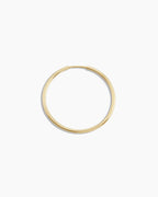 Woman wearing Classic Gold Hoop || option::14K Solid Gold, 22mm