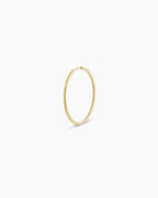 Classic Gold Hoop || option::14K Solid Gold, 22mm