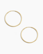 Classic Gold Hoop || option::14K Solid Gold, 22mm