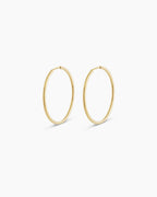 Classic Gold Hoop || option::14K Solid Gold, 22mm