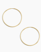 Classic Gold Hoop || option::14K Solid Gold, 30mm