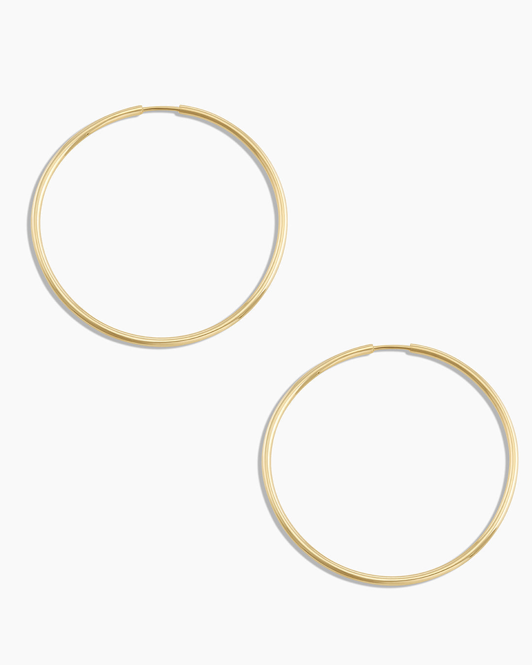 Classic Gold Hoop || option::14K Solid Gold, 30mm