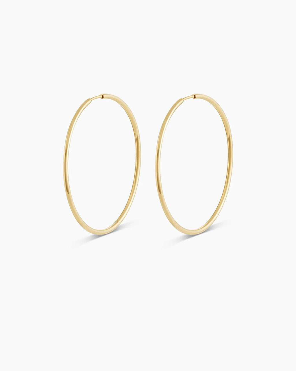 Classic Gold Hoop || option::14K Solid Gold, 30mm