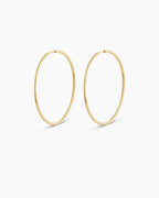Classic Gold Hoop || option::14K Solid Gold, 30mm