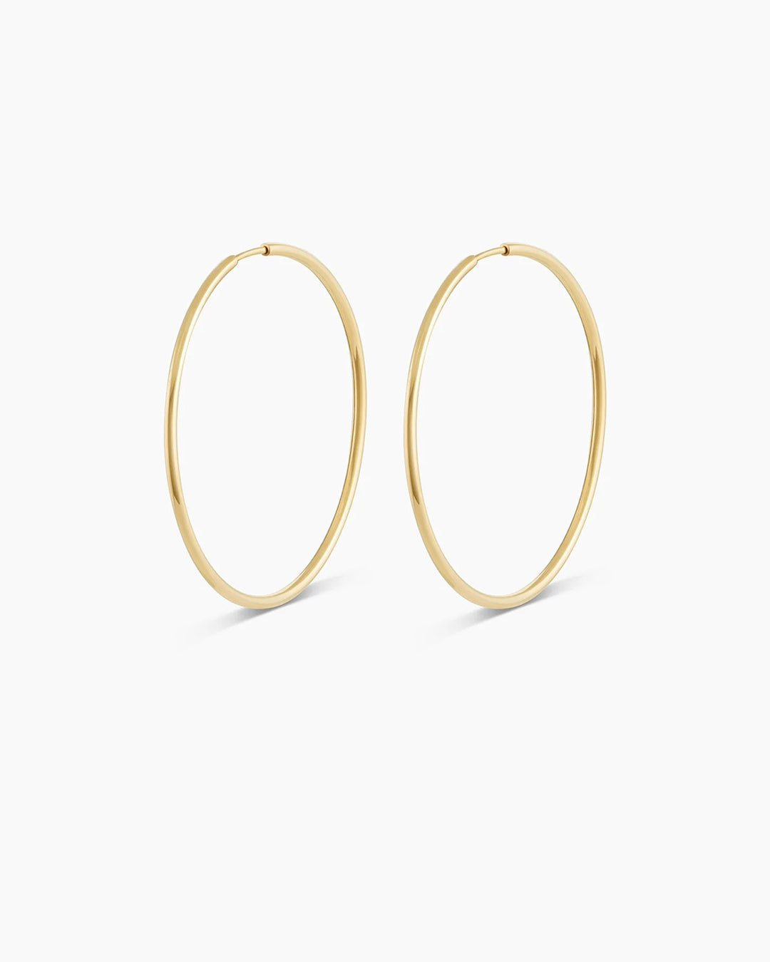 Classic Gold Hoop || option::14K Solid Gold, 30mm