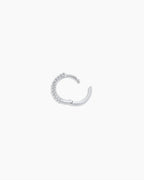 Classic Gold Huggie || option::14K Solid White Gold, 11mm