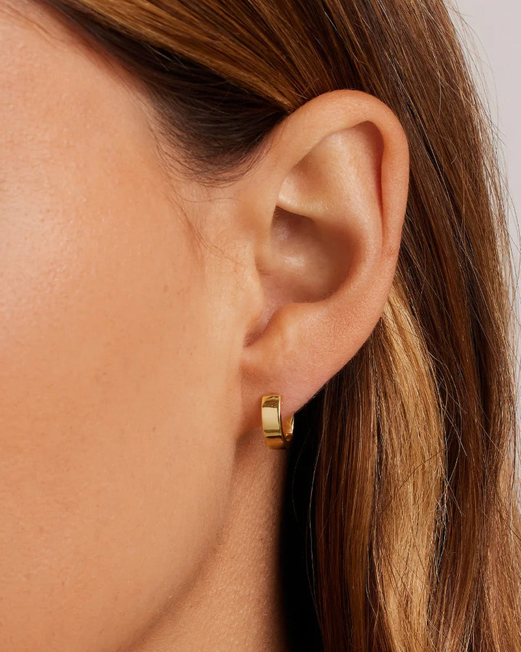 Rose Huggies Chunky huggies || option::18K Gold Plated