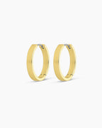 Rose Hoops Chunky hoops || option::18K Gold Plated