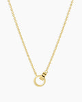 Rose Interlocking Necklace || option::18K Gold Plated
