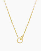 Rose Interlocking Necklace || option::18K Gold Plated