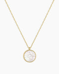 Sunset Etched Necklace || option::18K Gold Plated