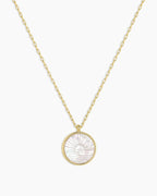 Sunset Etched Necklace || option::18K Gold Plated