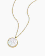 Sunset Etched Necklace || option::18K Gold Plated