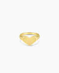 LouiseHeart Signet Ring18K Gold PlatedHeart ring || option::18K Gold Plated