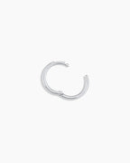 Classic Gold Huggie || option::14K Solid White Gold, 11mm